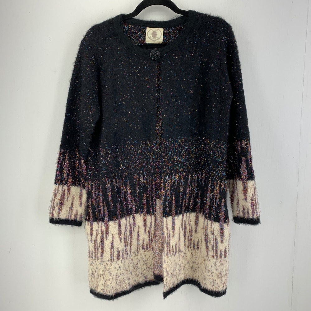 Muche‎ Et Muchette Womens One Size Cardigan Sweater Sparkle Abstract Artsy Fairy